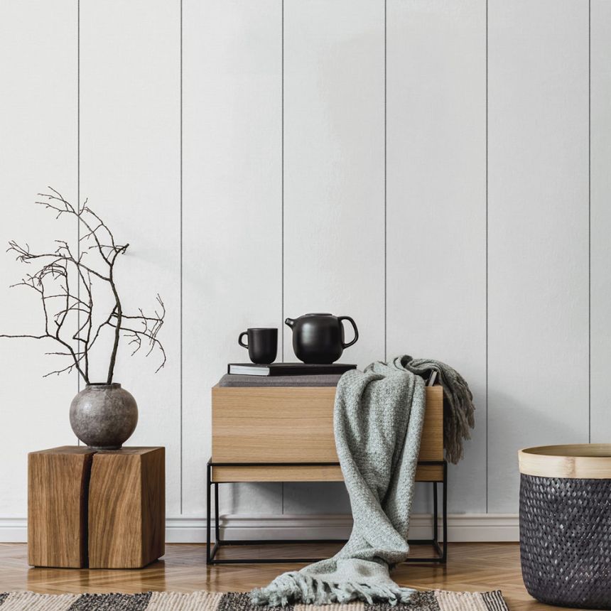 Vliesová tapeta na stenu, čierna, pruhy,  9812-3, Essential Stripes, ICH Wallcoverings