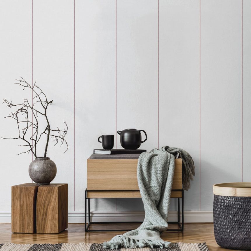 Vliesová tapeta na stenu, ružová, pruhy,  9812-5, Essential Stripes, ICH Wallcoverings