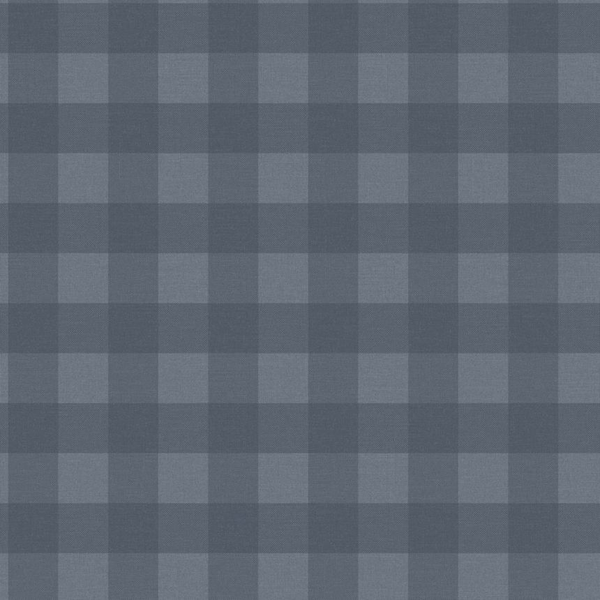 Vliesová tapeta na stenu, modrá, kocka, káro,  9813-1, Essential Stripes, ICH Wallcoverings