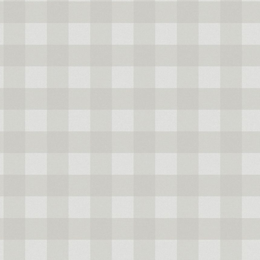 Vliesová tapeta na stenu, sivá, kocka, káro,  9813-3, Essential Stripes, ICH Wallcoverings