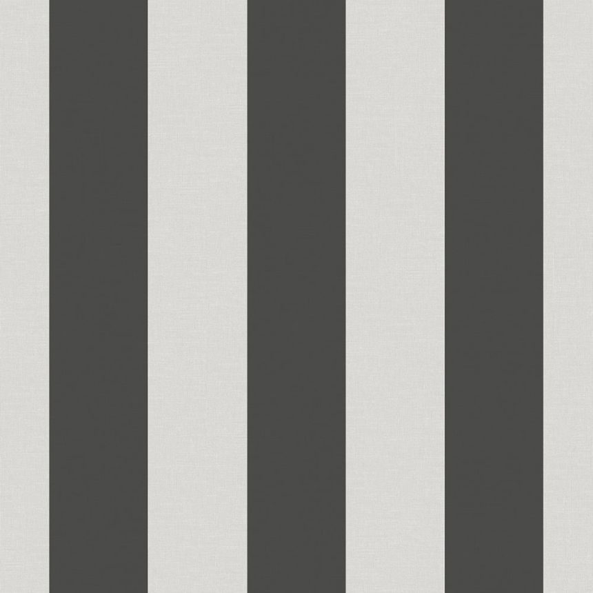 Vliesová tapeta na stenu, čierno-biela, pruhy,  9814-4, Essential Stripes, ICH Wallcoverings
