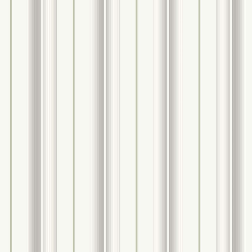 Vliesová tapeta na stenu, sivo-zelená, pruhy,  9815-5, Essential Stripes, ICH Wallcoverings