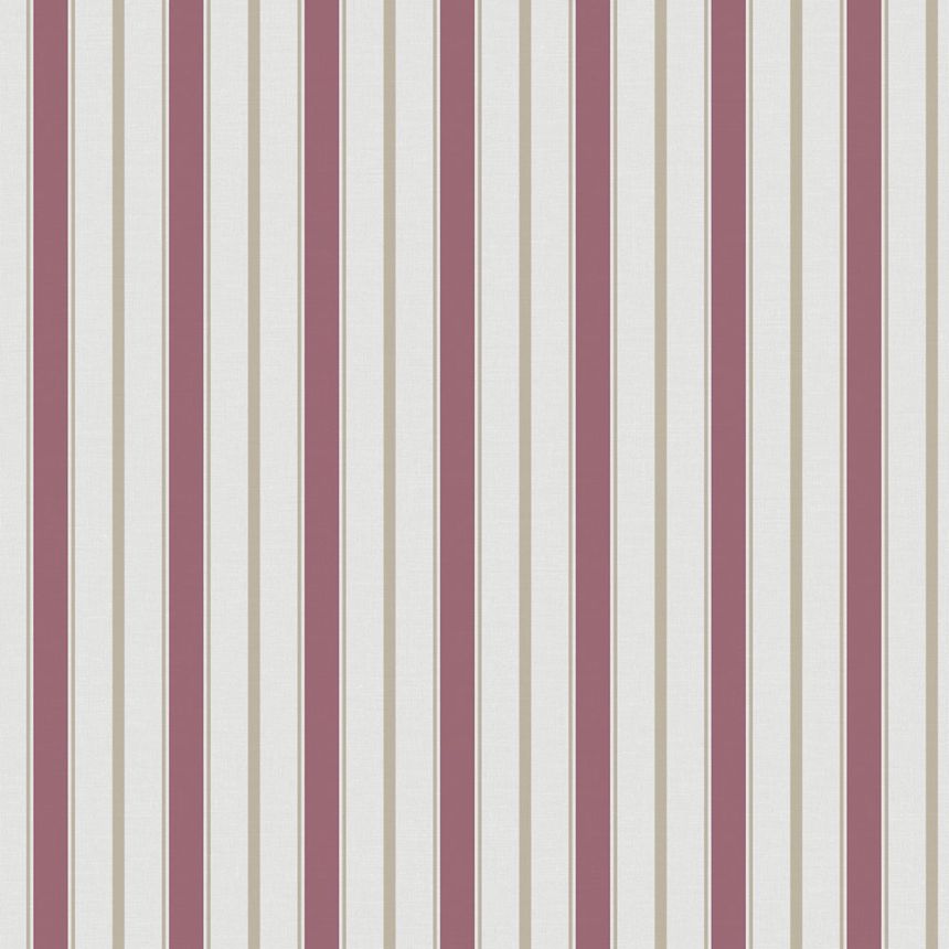 Vliesová tapeta na stenu, červeno-béžová, pruhy,  9816-6, Essential Stripes, ICH Wallcoverings