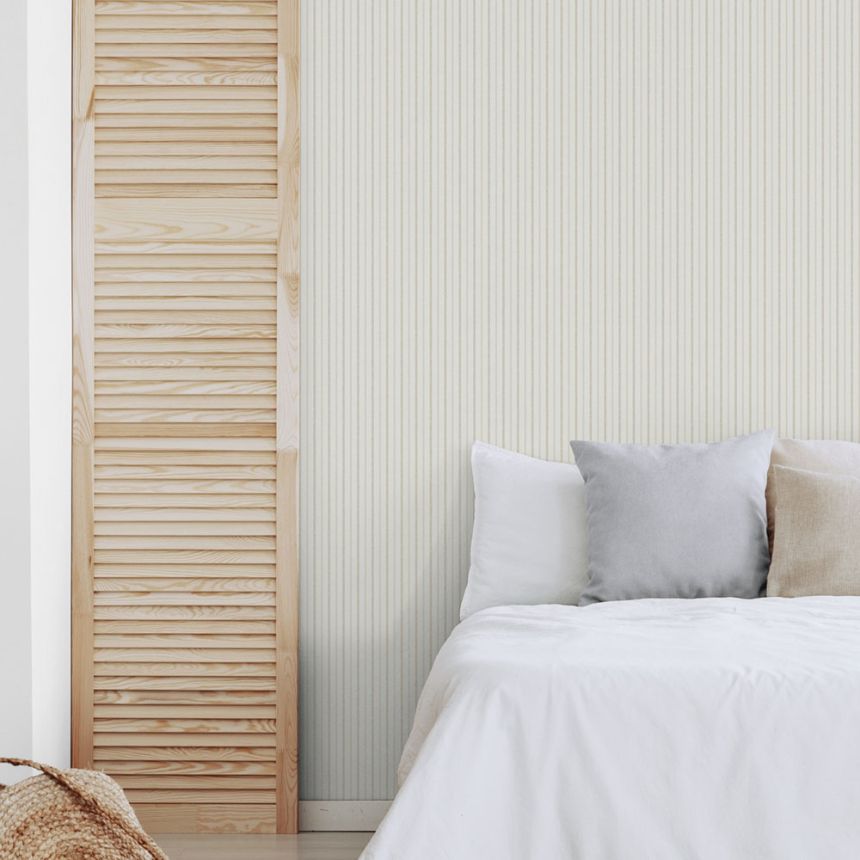 Vliesová tapeta na stenu, béžová, pruhy,  9818-2, Essential Stripes, ICH Wallcoverings