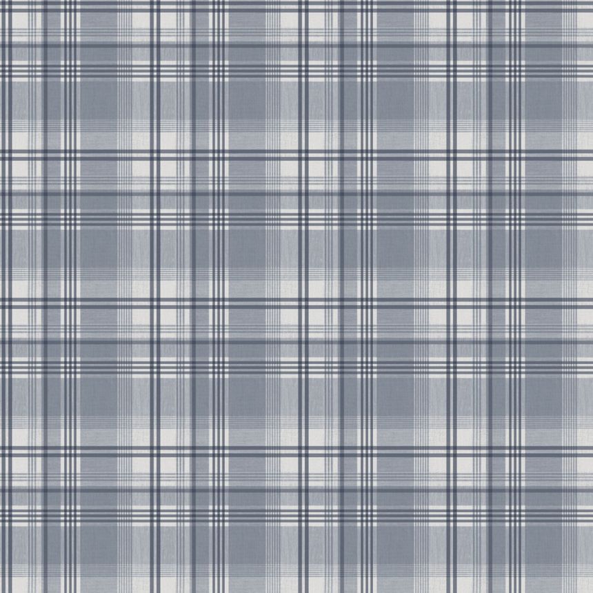 Vliesová tapeta na stenu, modrá, kocka, káro,  9819-1, Essential Stripes, ICH Wallcoverings