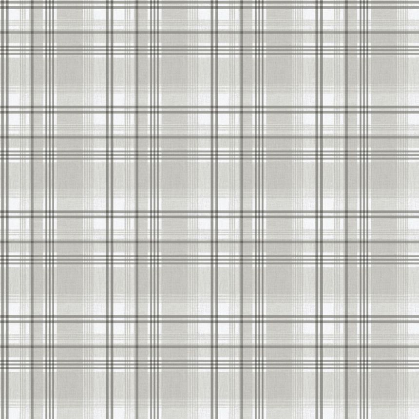 Vliesová tapeta na stenu, sivá, kocka, káro,  9819-4, Essential Stripes, ICH Wallcoverings