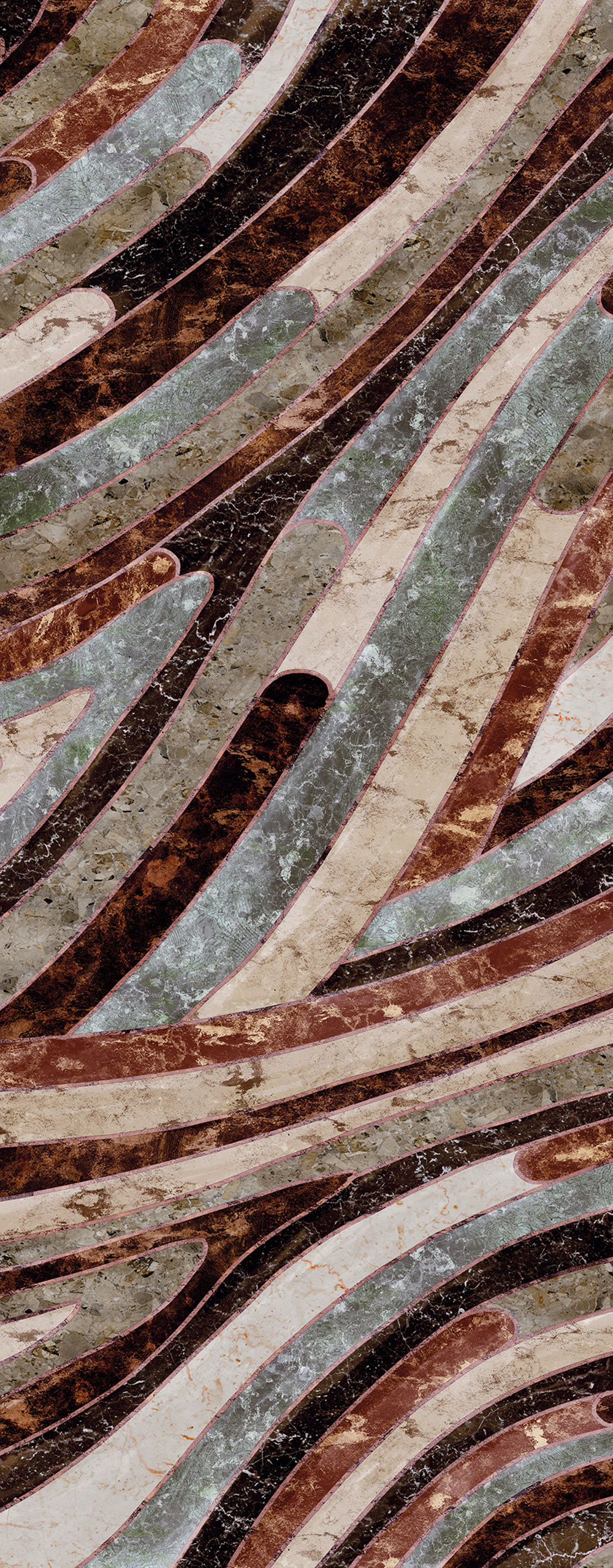Geometrická vliesová obrazová tapeta na stenu, sivo-hnedá, DGROC2041-300, Rock, Masureel