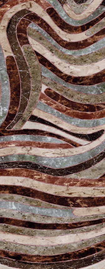 Geometrická vliesová obrazová tapeta na stenu, sivo-hnedá, DGROC2043-260, Rock, Masureel