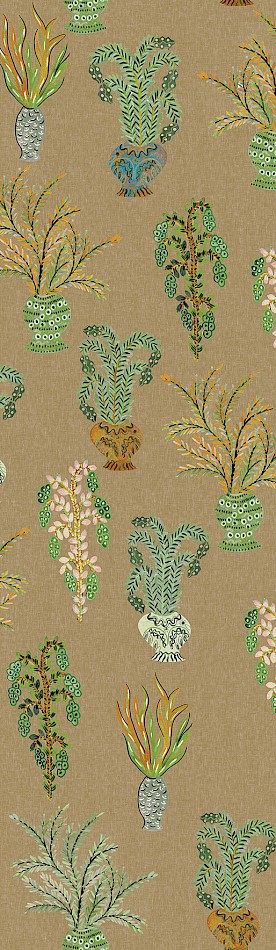 Vliesová obrazová tapeta na stenu, khaki, kvety, DGJOY1022-260, Joy, Masureel