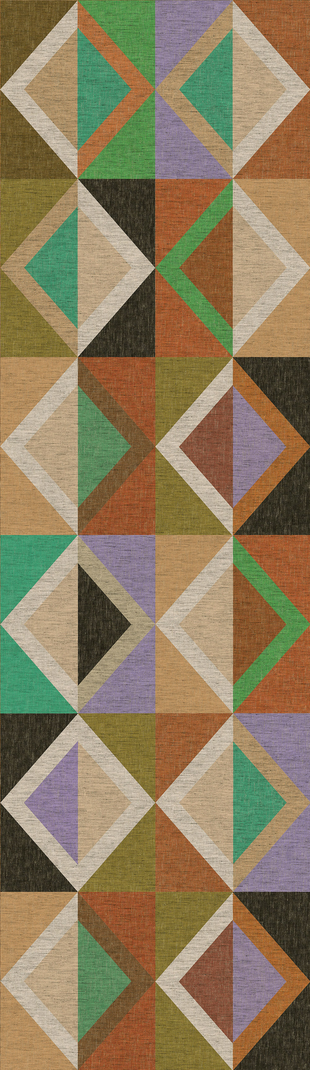 Geometrická vliesová obrazová tapeta na stenu, hnedo-zelená, DGJOY4032-260, Joy, Masureel