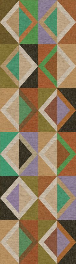 Geometrická vliesová obrazová tapeta na stenu, hnedo-zelená, DGJOY4032-260, Joy, Masureel
