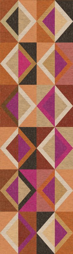 Geometrická vliesová obrazová tapeta na stenu, hnedo-fialová, DGJOY4042-260, Joy, Masureel