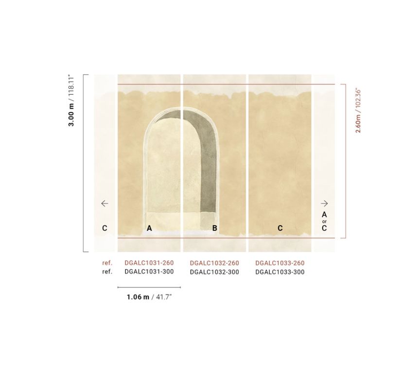 3D Vliesová fototapeta na stenu, podloubí, krémová, DGALC1032-260, Terra, Masureel