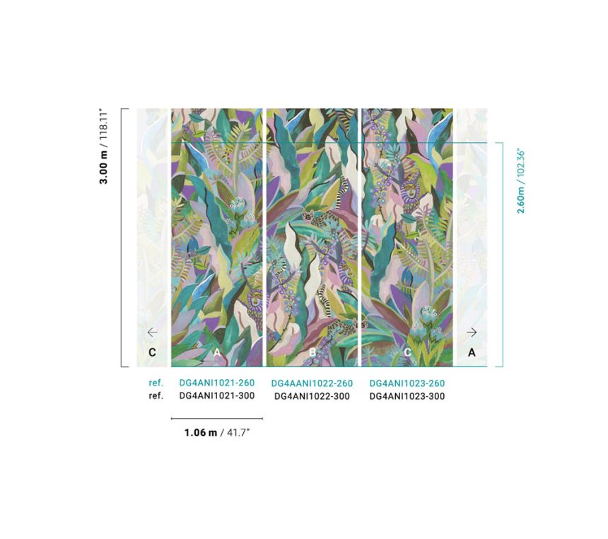 Vliesová fototapeta na stenu, Džungľa, DG4ANI1023-260, Wall Designs IV, Khroma by Masureel