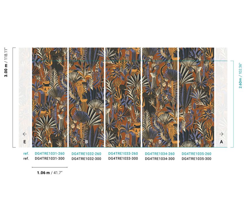 Vliesová fototapeta na stenu, DG4TRE1031-300, Wall Designs IV, Khroma by Masureel
