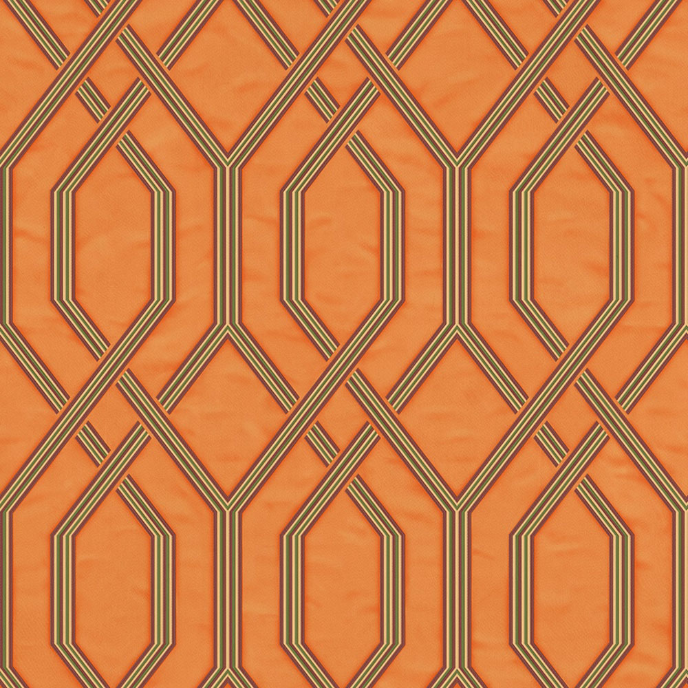 Geometrická vliesová tapeta na stenu, oranžová, 1502-4, Vera, AdaWall