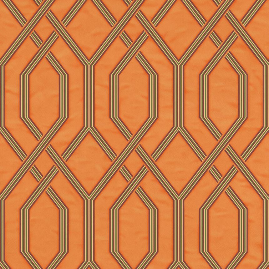 Geometrická vliesová tapeta na stenu, oranžová, 1502-4, Vera, AdaWall