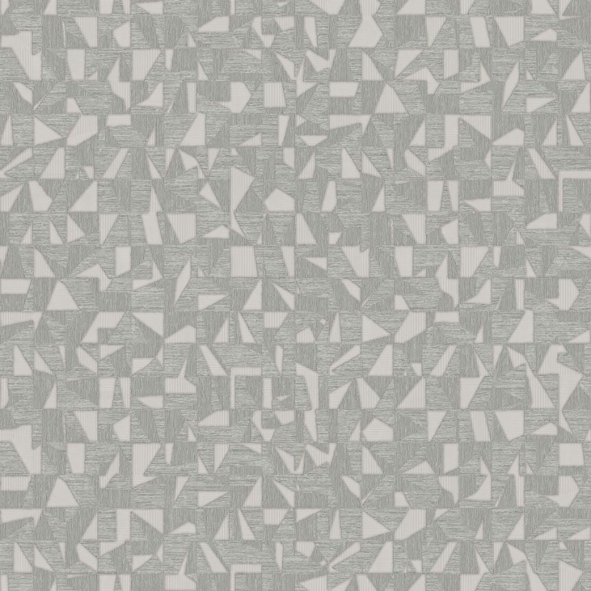 Geometrická vliesová tapeta na stenu, sivo-strieborná, 1512-3, Vera, AdaWall