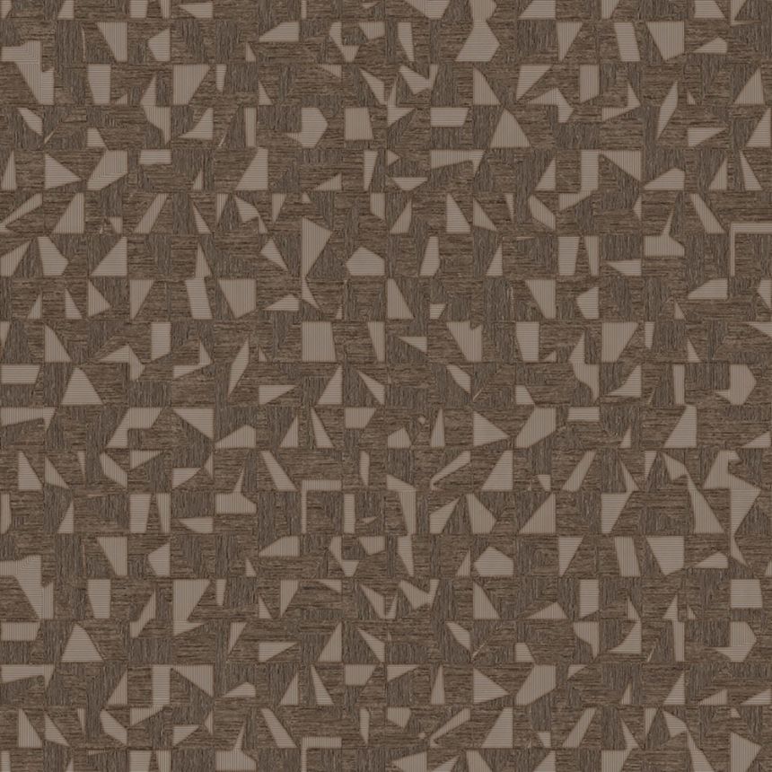 Geometrická vliesová tapeta na stenu, hnedá, 1512-4, Vera, AdaWall
