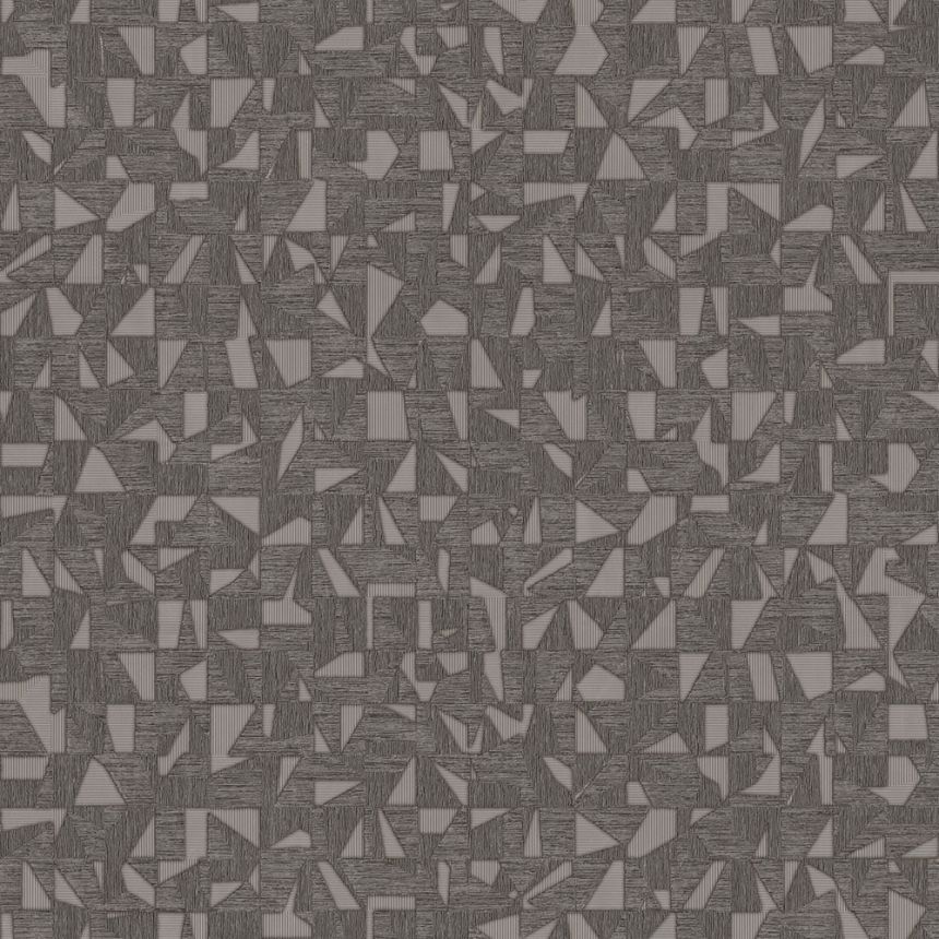 Geometrická vliesová tapeta na stenu, sivo-strieborná, 1512-6, Vera, AdaWall