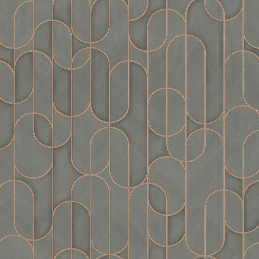 Geometrická vliesová tapeta na stenu, sivá, 1514-4, Vera, AdaWall