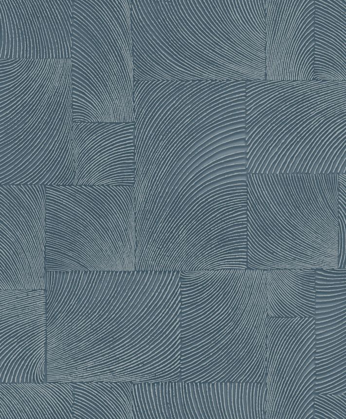 Modrá geometrická vliesová tapeta na stenu, A71501, Omura, Grandeco