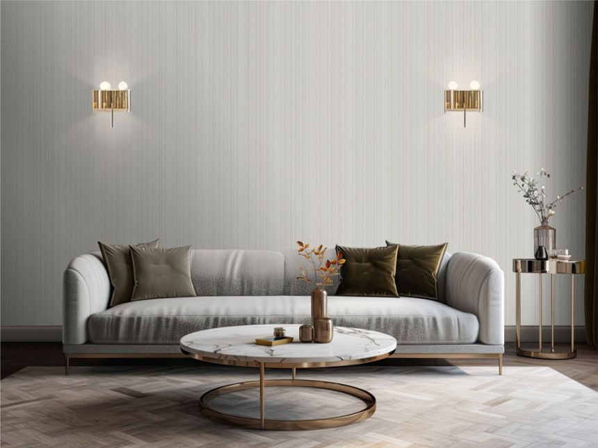 Luxusná vliesová tapeta na stenu, krémovo-zlatá, imitácia látky, M66517, Venezia, Ugépa
