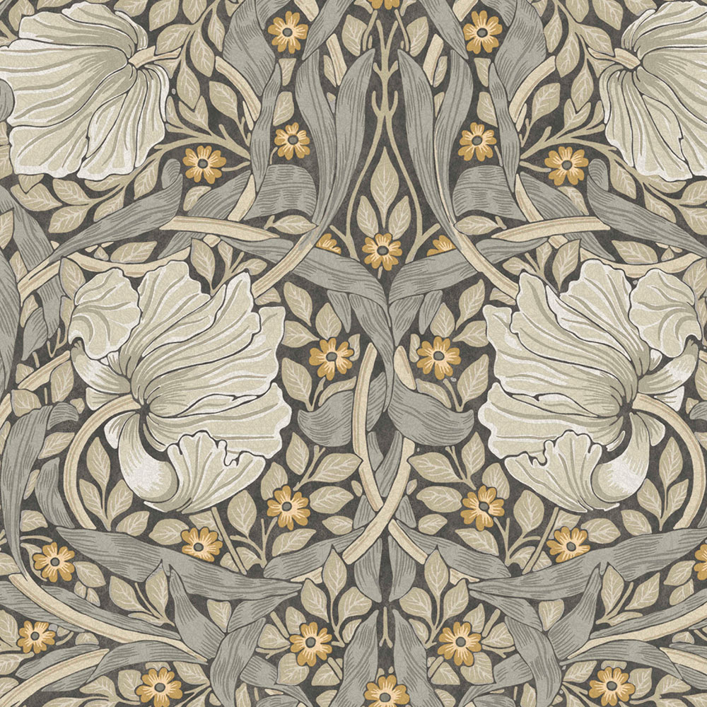 Vliesová tapeta na stenu, sivá, kvety, 124240, William Morris At Home