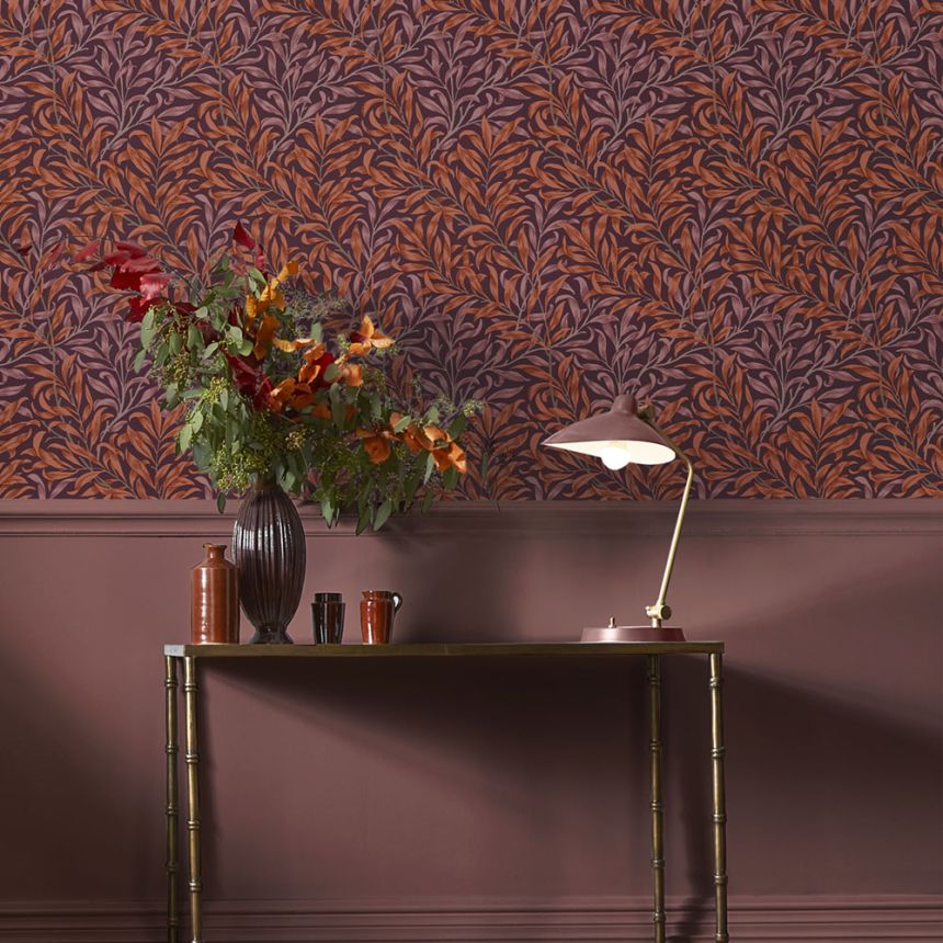 Vliesová tapeta na stenu, fialová, vetvičky, 124243, William Morris At Home