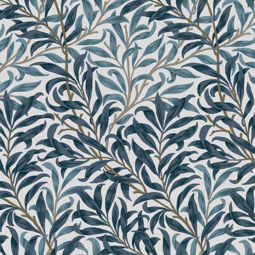 Vliesová tapeta na stenu, modrá, vetvičky, 124245, William Morris At Home
