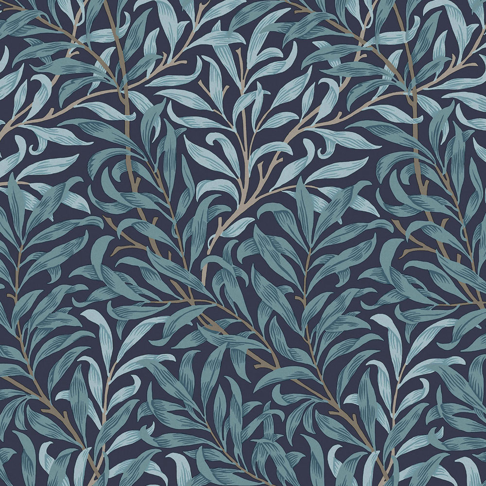 Vliesová tapeta na stenu, modrá, vetvičky, 124246, William Morris At Home
