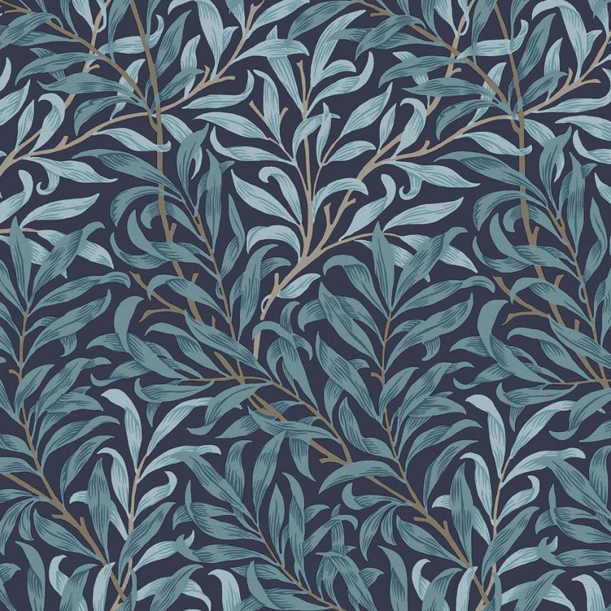 Vliesová tapeta na stenu, modrá, vetvičky, 124246, William Morris At Home