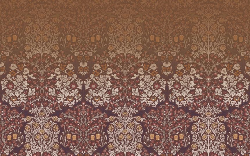 Vliesová obrazová tapeta na stenu, červená, kvety, listy, 125346, William Morris At Home