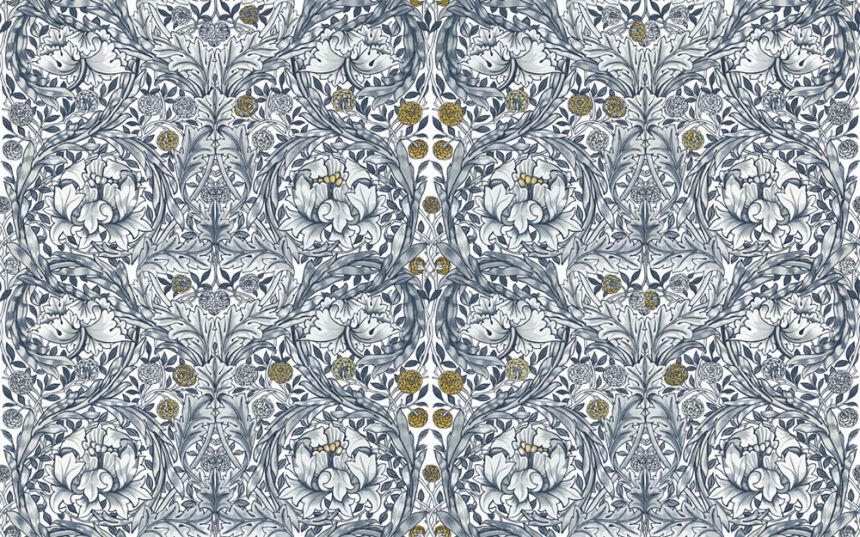 Vliesová obrazová tapeta na stenu, modrá, kvety, 125400, William Morris At Home