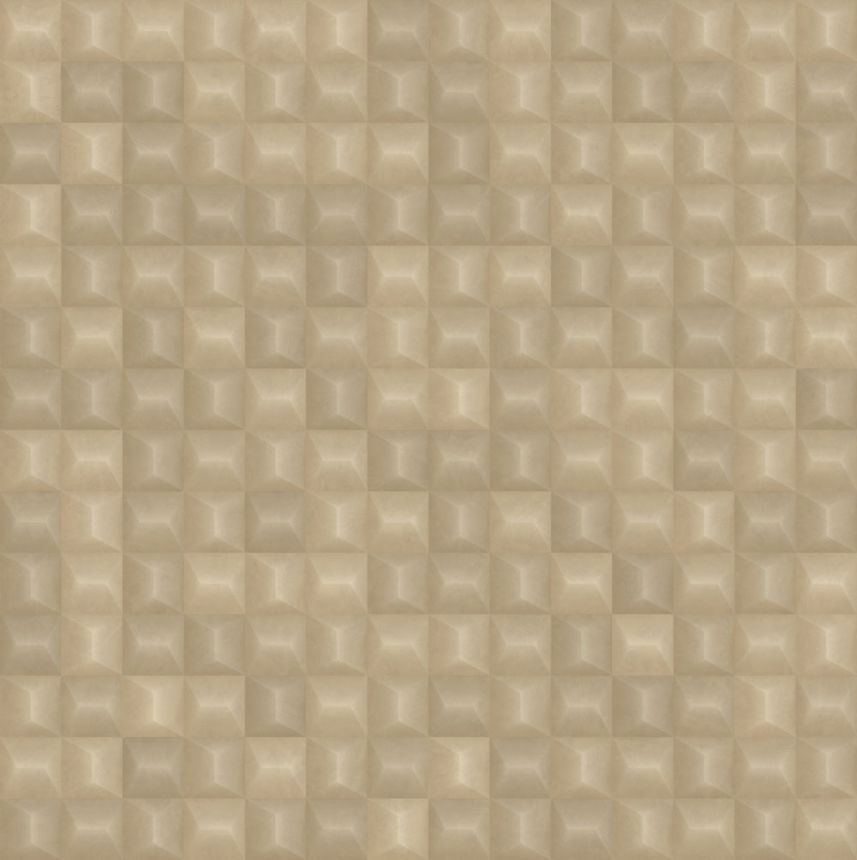 Luxusná geometrická vliesová tapeta na stenu, béžová, Z15516, Mini Trend, Zambaiti Parati