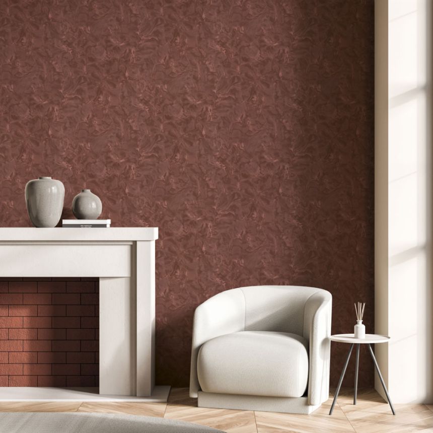 Luxusná vliesová tapeta na stenu, vínová, štuková omietka, Z15519, Mini Trend, Zambaiti Parati
