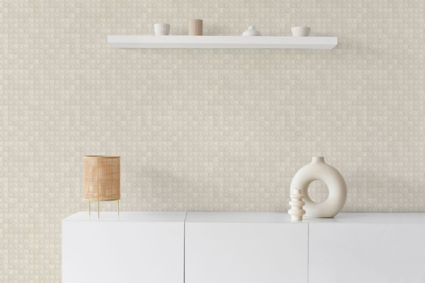 Luxusná geometrická vliesová tapeta na stenu, sivá, Z15522, Mini Trend, Zambaiti Parati