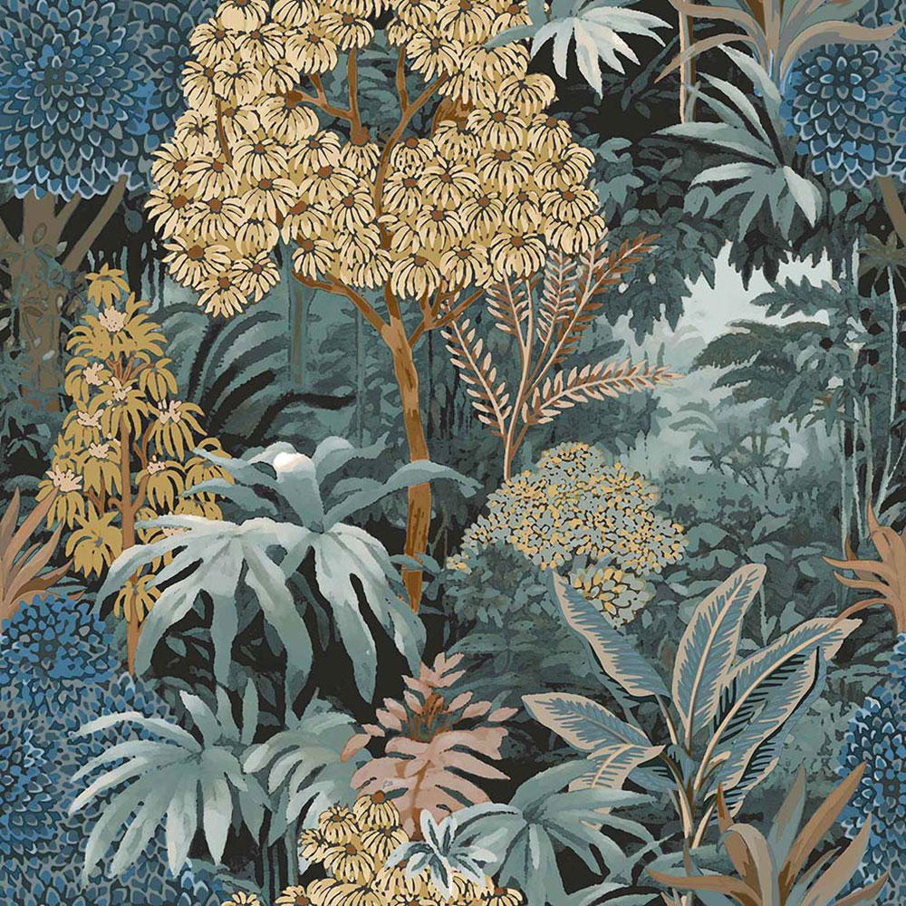 Vliesová tapeta na stenu, modrá, listy, 15502, Botany House, Cristiana Masi by Parato