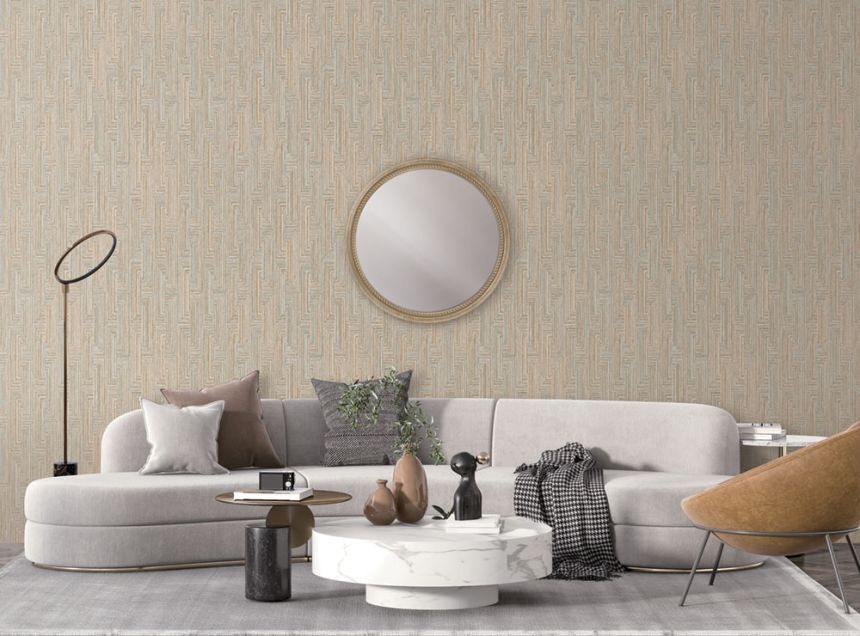 Geometrická vliesová tapeta na stenu, bielo-sivá, SA524011, Santa Fe, Design ID