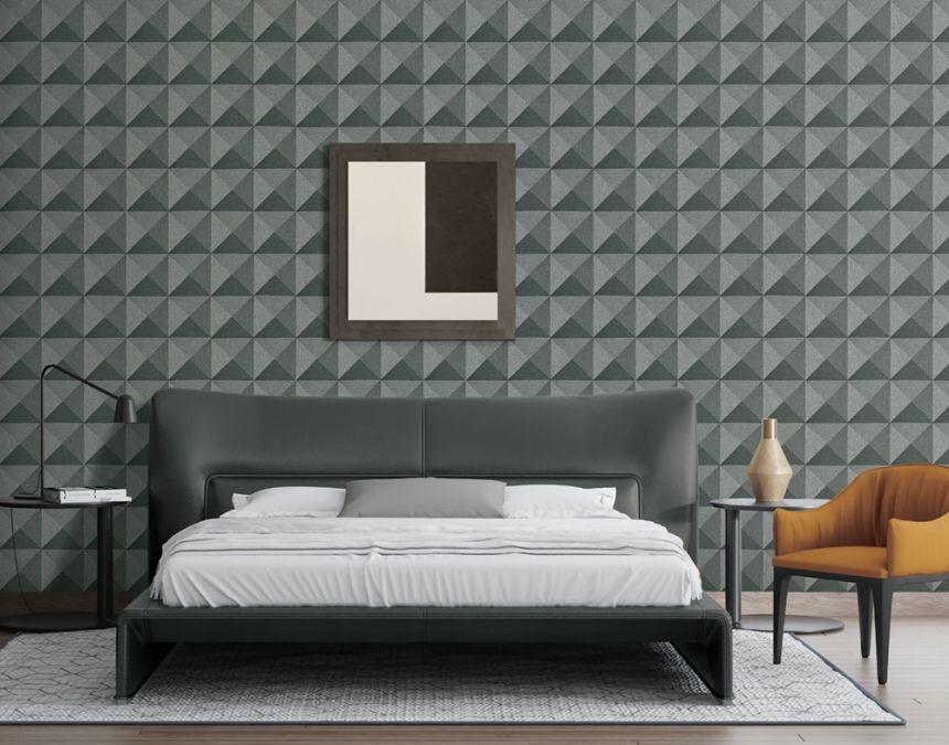 Geometrická vliesová tapeta na stenu, sivá, SA524102, Santa Fe, Design ID