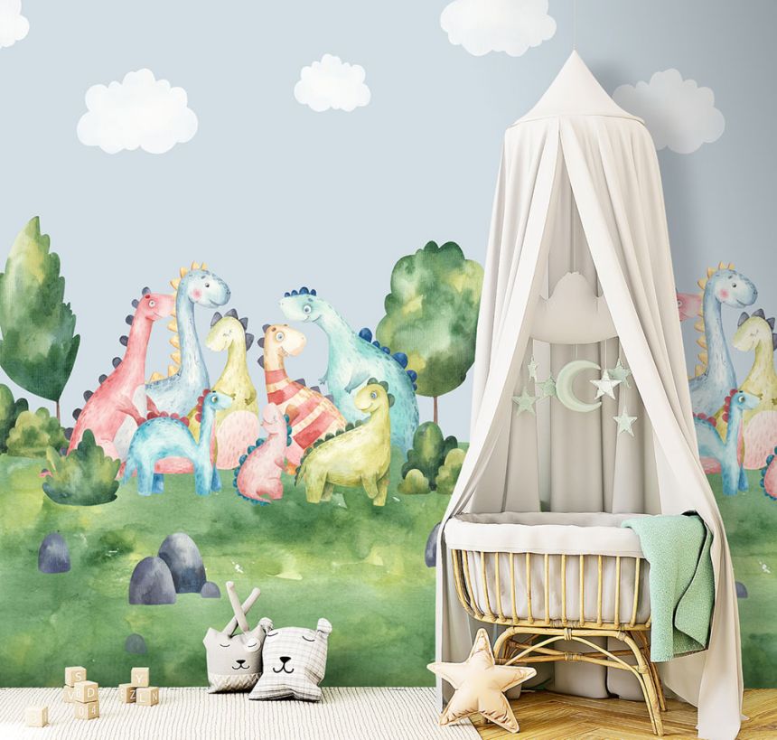 Detská vliesová obrazová tapeta na stenu, dráčikovia, CW6003-2, Cute Walls, Decoprint