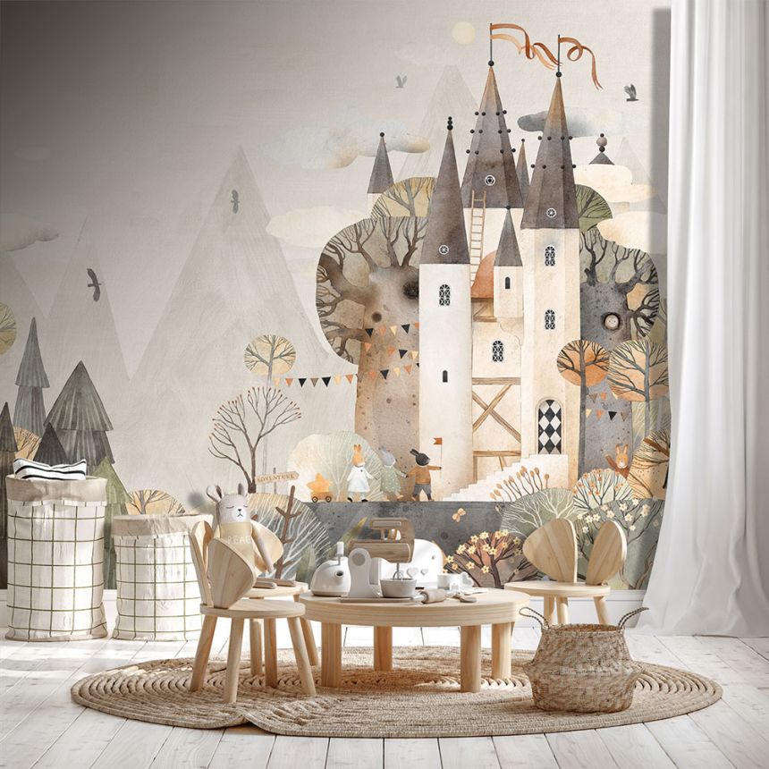 Detská vliesová obrazová tapeta na stenu, zvieratká, CW6005-1, Cute Walls, Decoprint