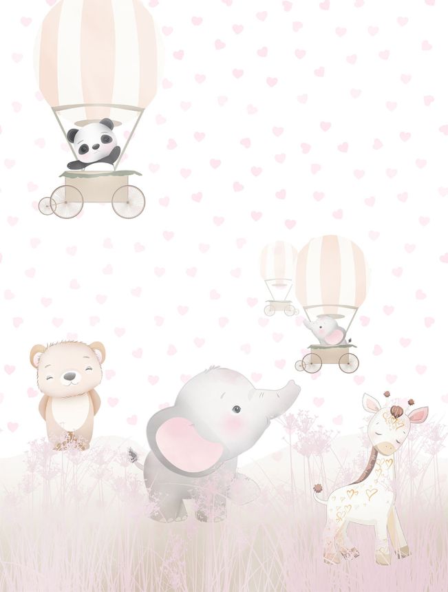 Detská vliesová obrazová tapeta na stenu, zvieratká, CW6031-1, Cute Walls, Decoprint