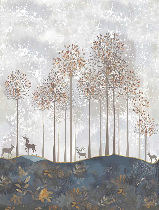 Detská vliesová obrazová tapeta na stenu, jelene, les, CW6047-1, Cute Walls, Decoprint