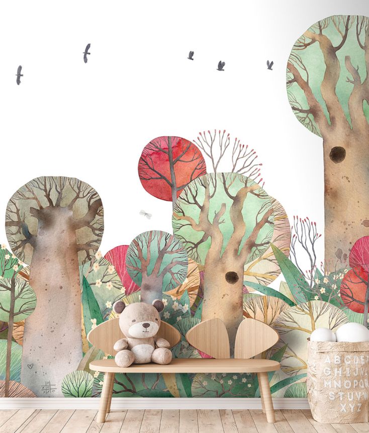 Detská vliesová obrazová tapeta na stenu, krajina, les, CW6049-1, Cute Walls, Decoprint
