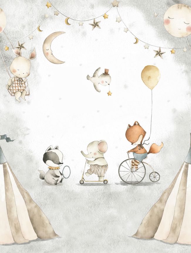 Detská vliesová obrazová tapeta na stenu, zvieratká, CW6055-1, Cute Walls, Decoprint