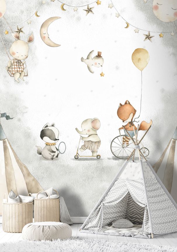 Detská vliesová obrazová tapeta na stenu, zvieratká, CW6055-1, Cute Walls, Decoprint