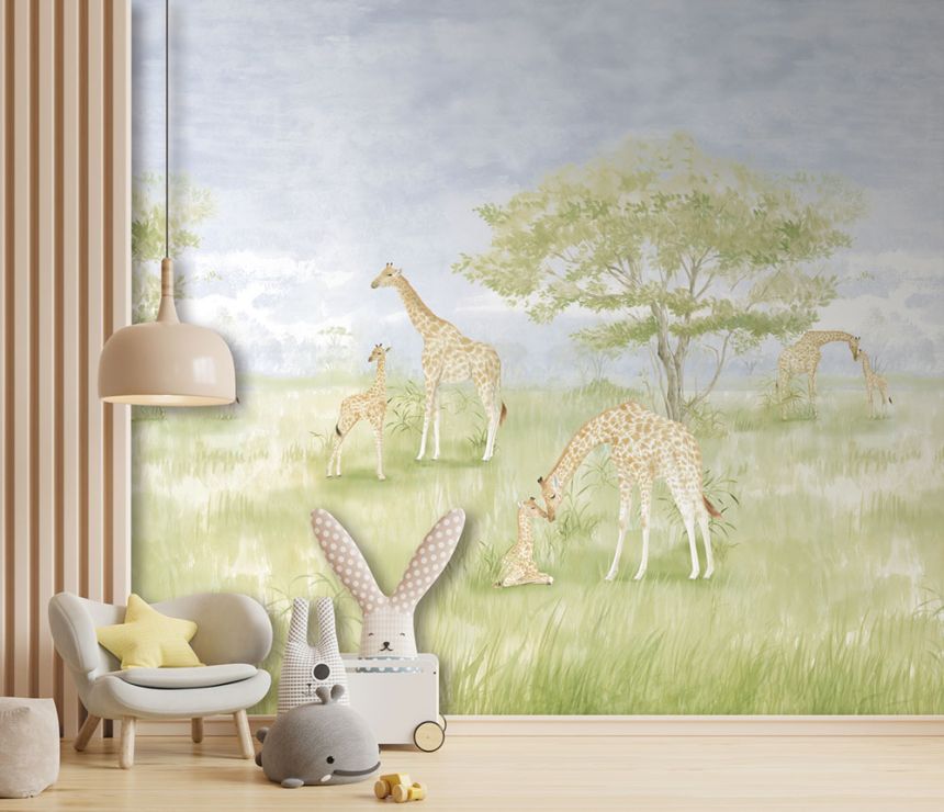 Vliesová obrazová tapeta na stenu, žirafy, CW6112-2, Cute Walls, Decoprint
