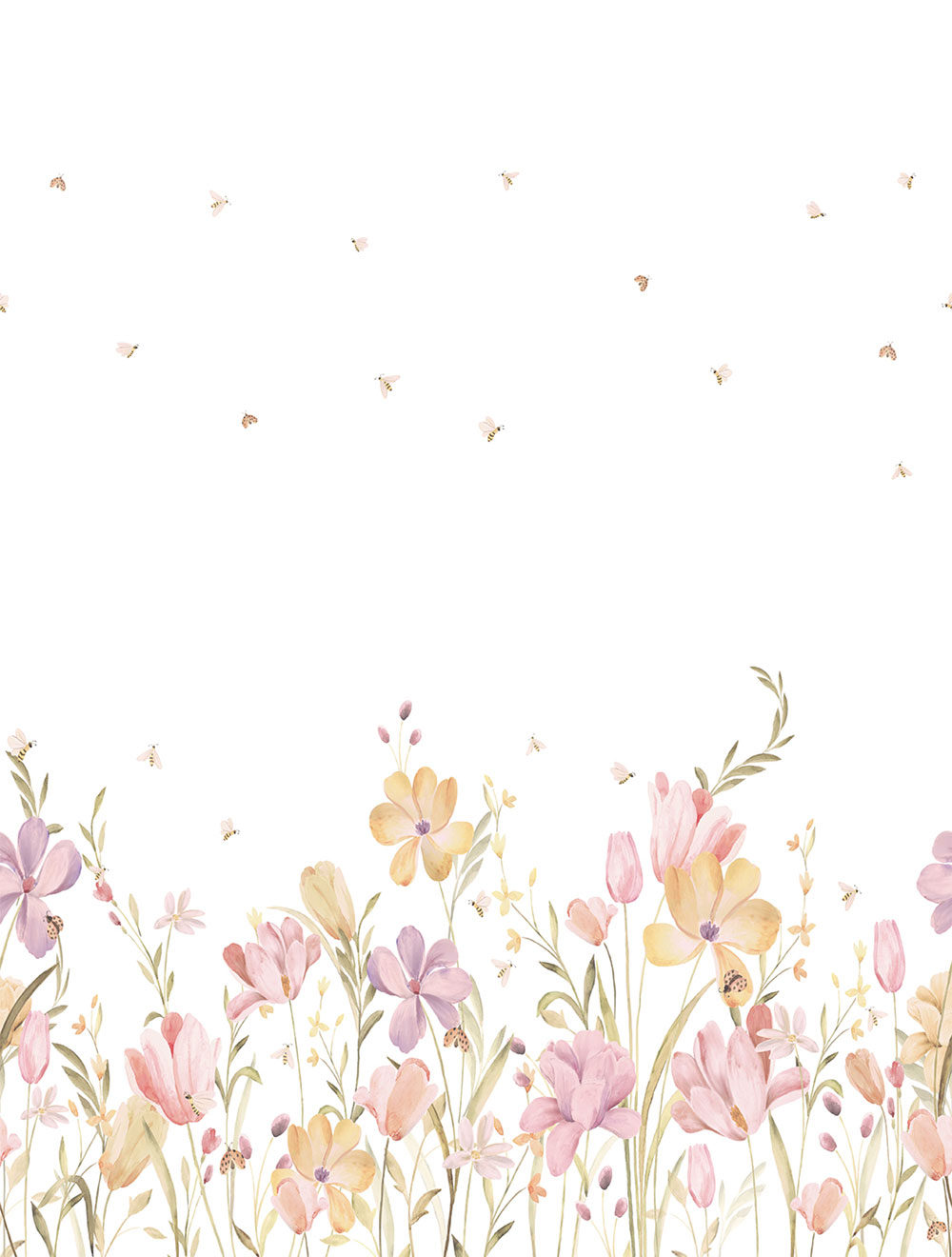 Vliesová obrazová tapeta na stenu, kvety, CW6129-1, Cute Walls, Decoprint