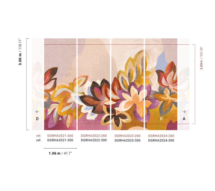 Vliesová obrazová tapeta na stenu, kvety, DGRHA2022-300, Rhapsody, Masureel